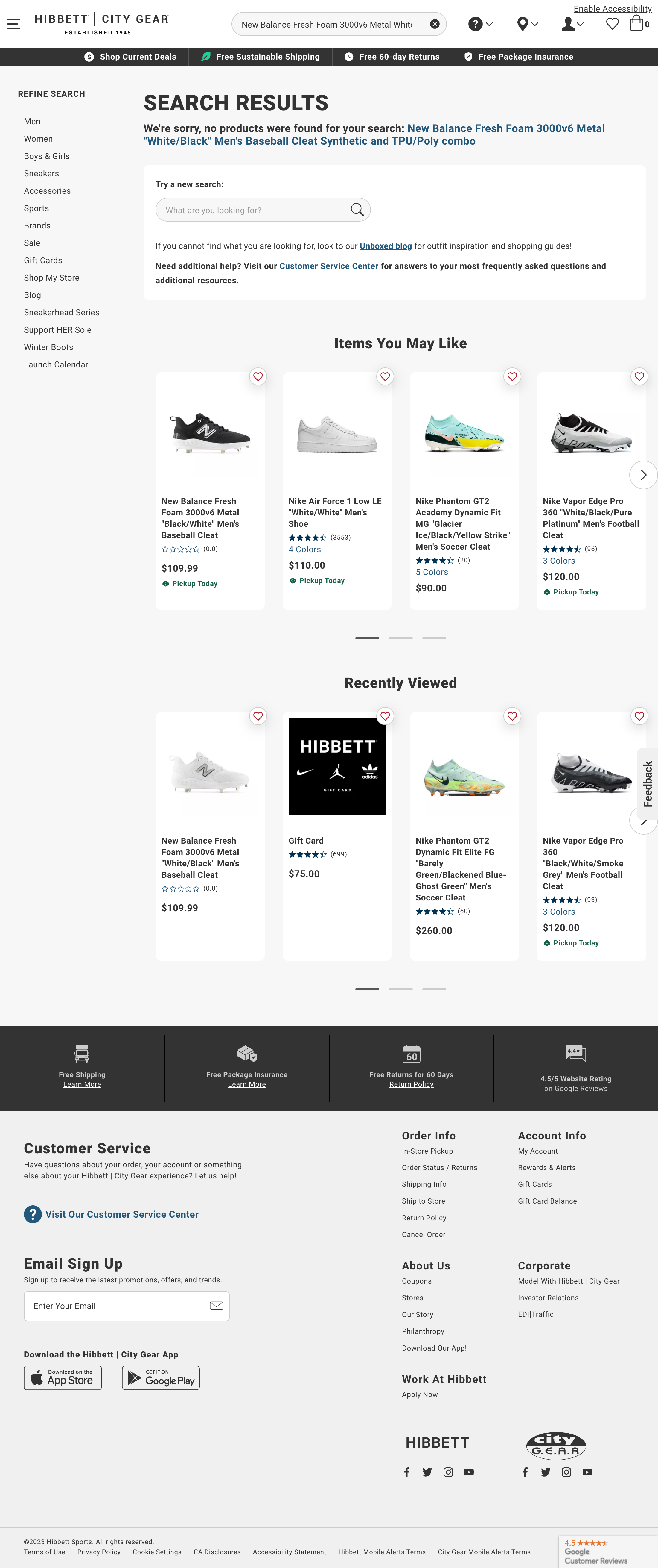 Hibbett’s No Results Page 106 of 444 No Results Page Examples